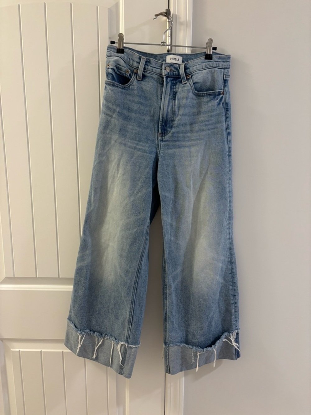 Pistola Lana Crop Wide Leg Jeans in Snowcat  - OBO - Picture 7 of 10
